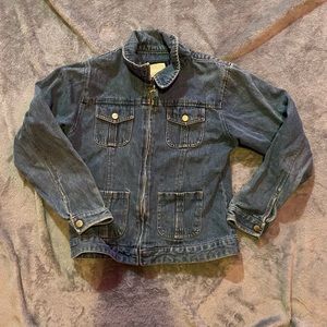 Girls 10/12 Zip Up Denim Jacket